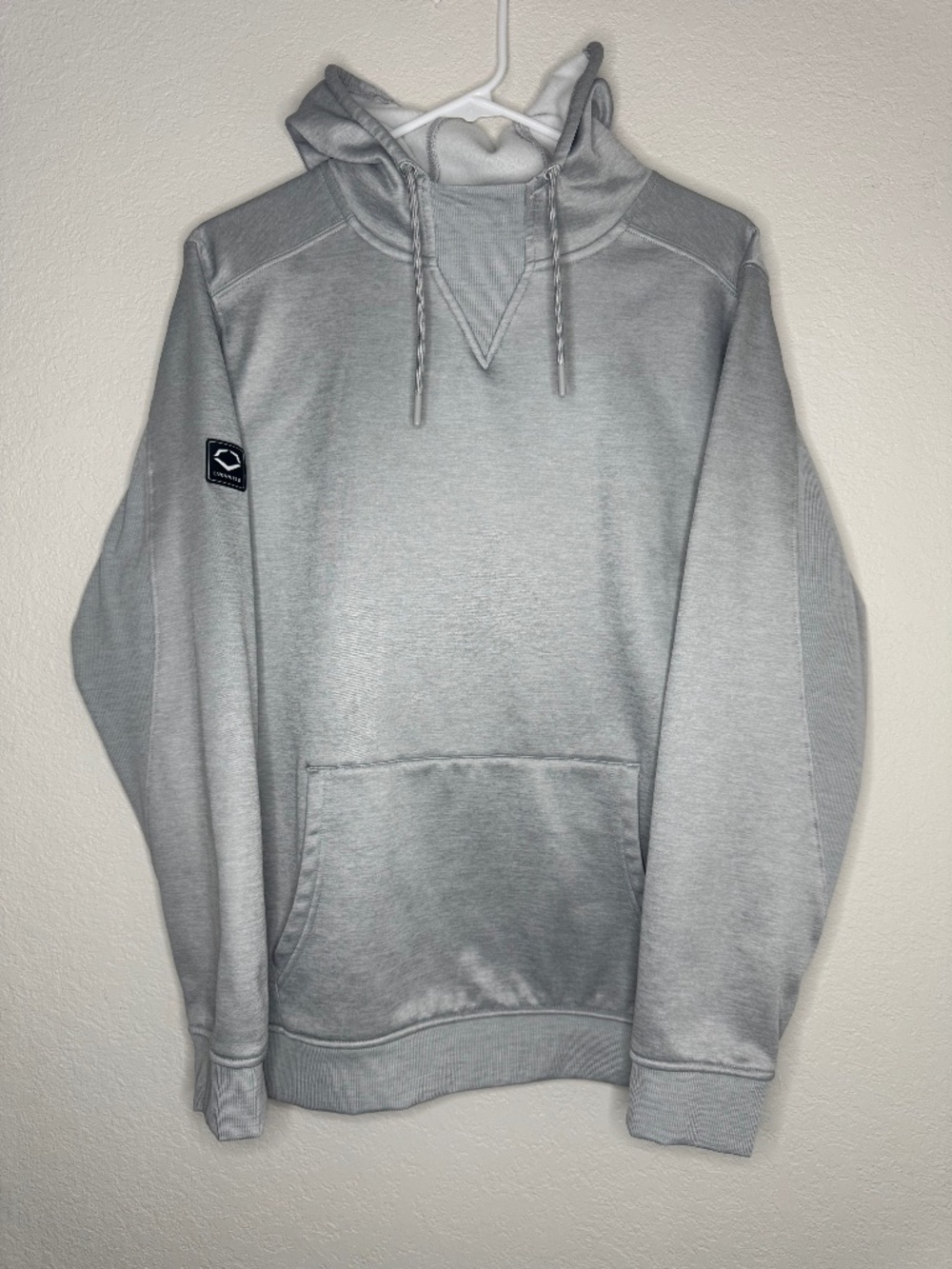 Evoshield Gray Pullover Hoodie Mens S Sleeve Patch